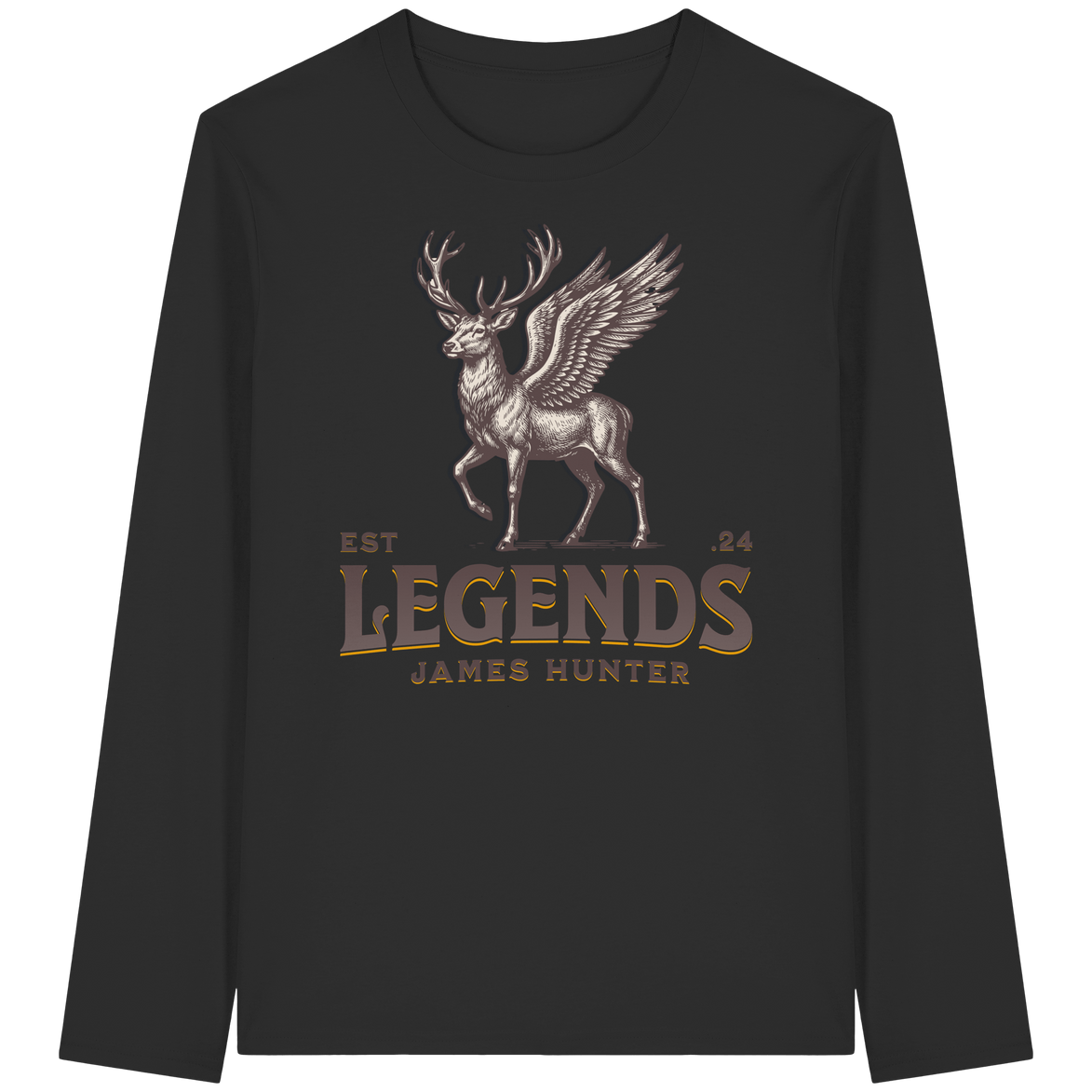 James Hunter - Nature and Beyond Unisex-Shirts Black / XS Deer Legends - Organic Longsleeve T-Shirt