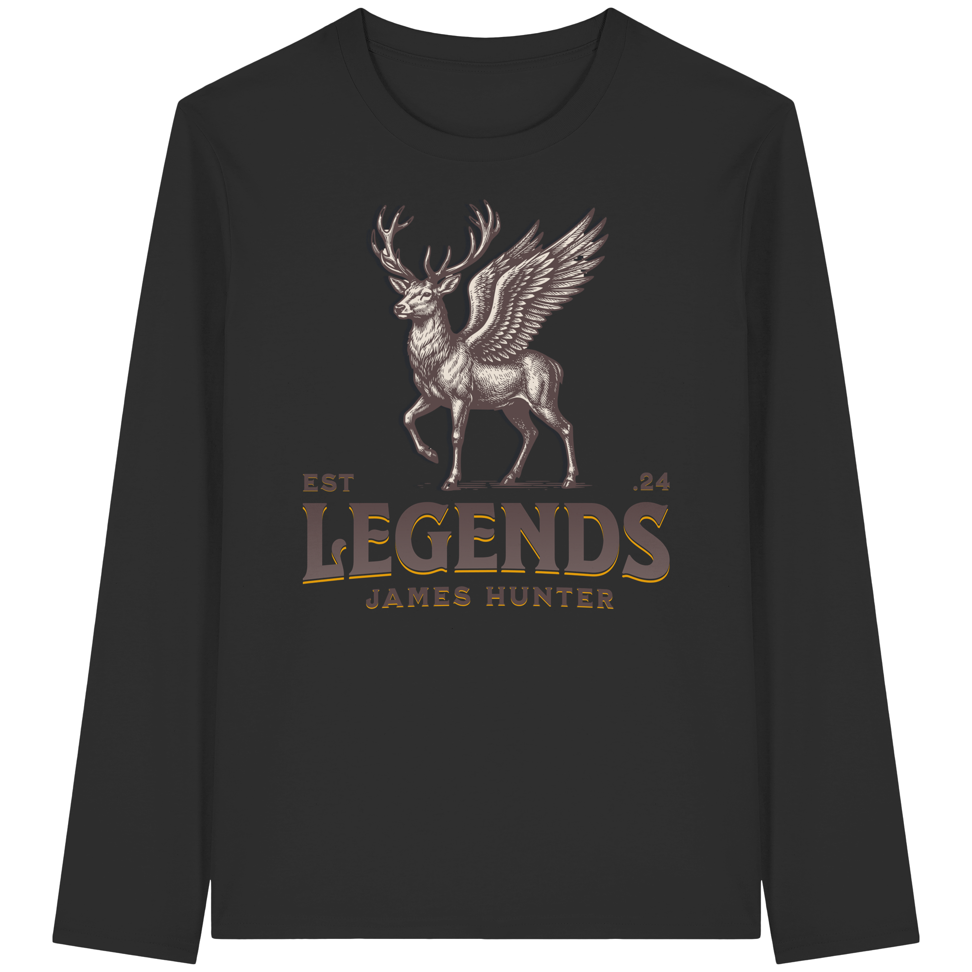 James Hunter - Nature and Beyond Unisex-Shirts Black / XS Deer Legends - Organic Longsleeve T-Shirt