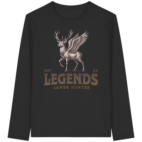 James Hunter - Nature and Beyond Unisex-Shirts Black / XS Deer Legends - Organic Longsleeve T-Shirt