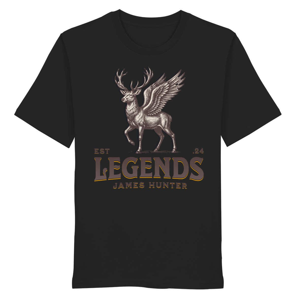 James Hunter - Nature and Beyond Unisex-Shirts Black / XS Deer Legends - Organic Shirt