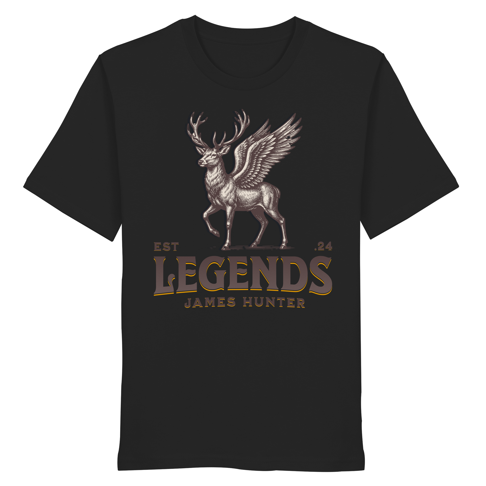 James Hunter - Nature and Beyond Unisex-Shirts Black / XS Deer Legends - Organic Shirt