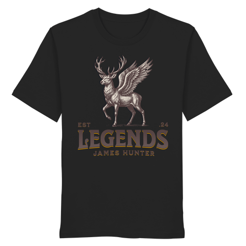 James Hunter - Nature and Beyond Unisex-Shirts Black / XS Deer Legends - Organic Shirt