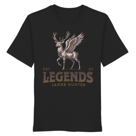 James Hunter - Nature and Beyond Unisex-Shirts Black / XS Deer Legends - Organic Shirt