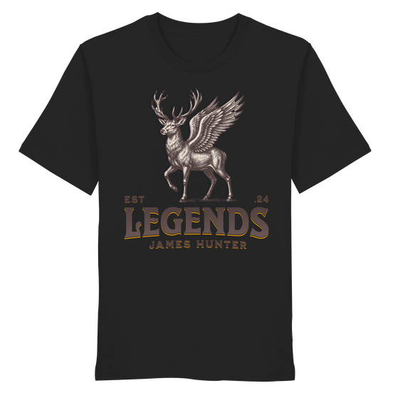 James Hunter - Nature and Beyond Unisex-Shirts Black / XS Deer Legends - Organic Shirt