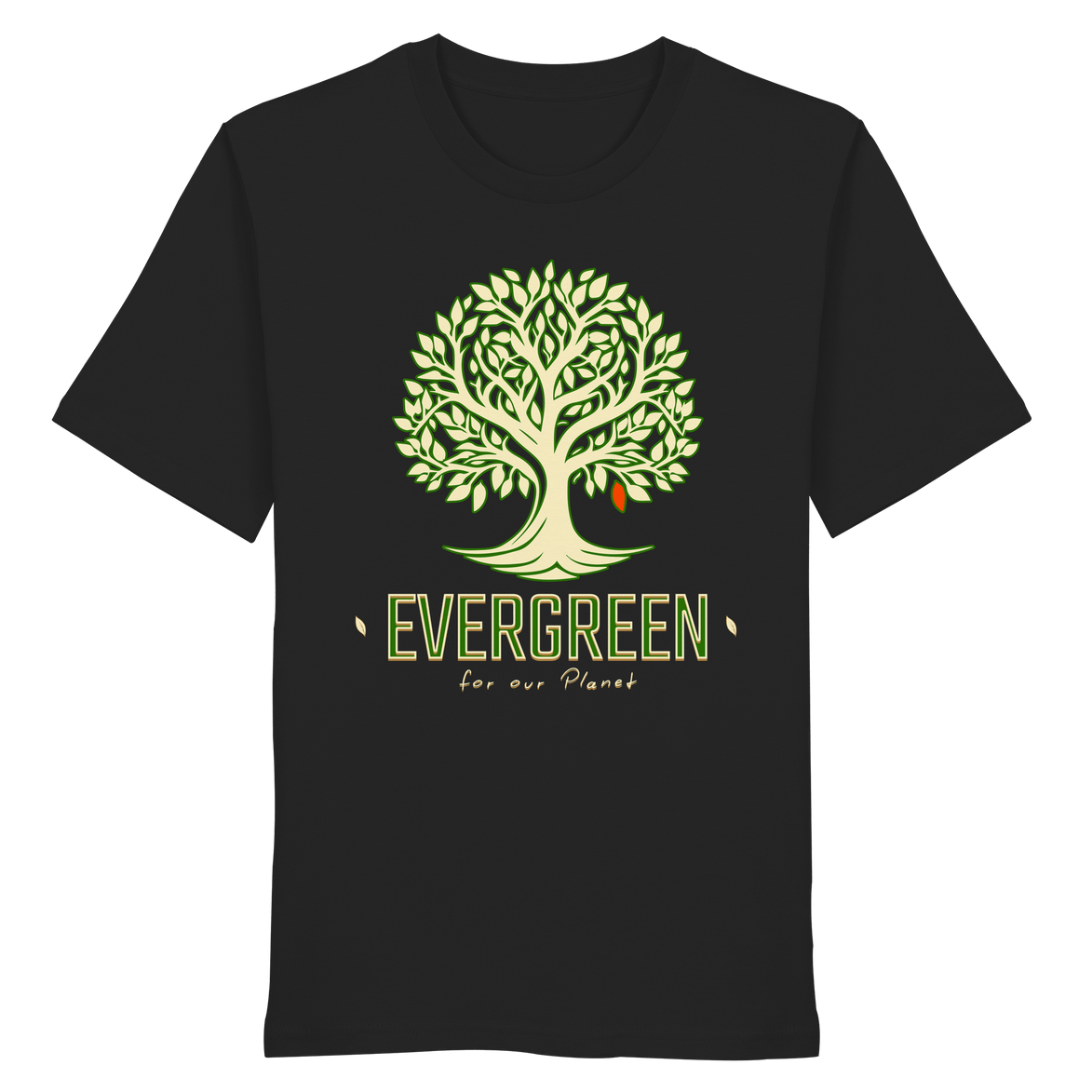 James Hunter - Nature and Beyond Unisex-Shirts Black / XS "EVERGREEN" - Organic Shirt