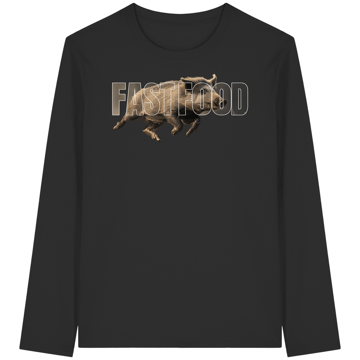 James Hunter - Nature and Beyond Unisex-Shirts Black / XS FASTFOOD - Organic Longsleeve T-Shirt