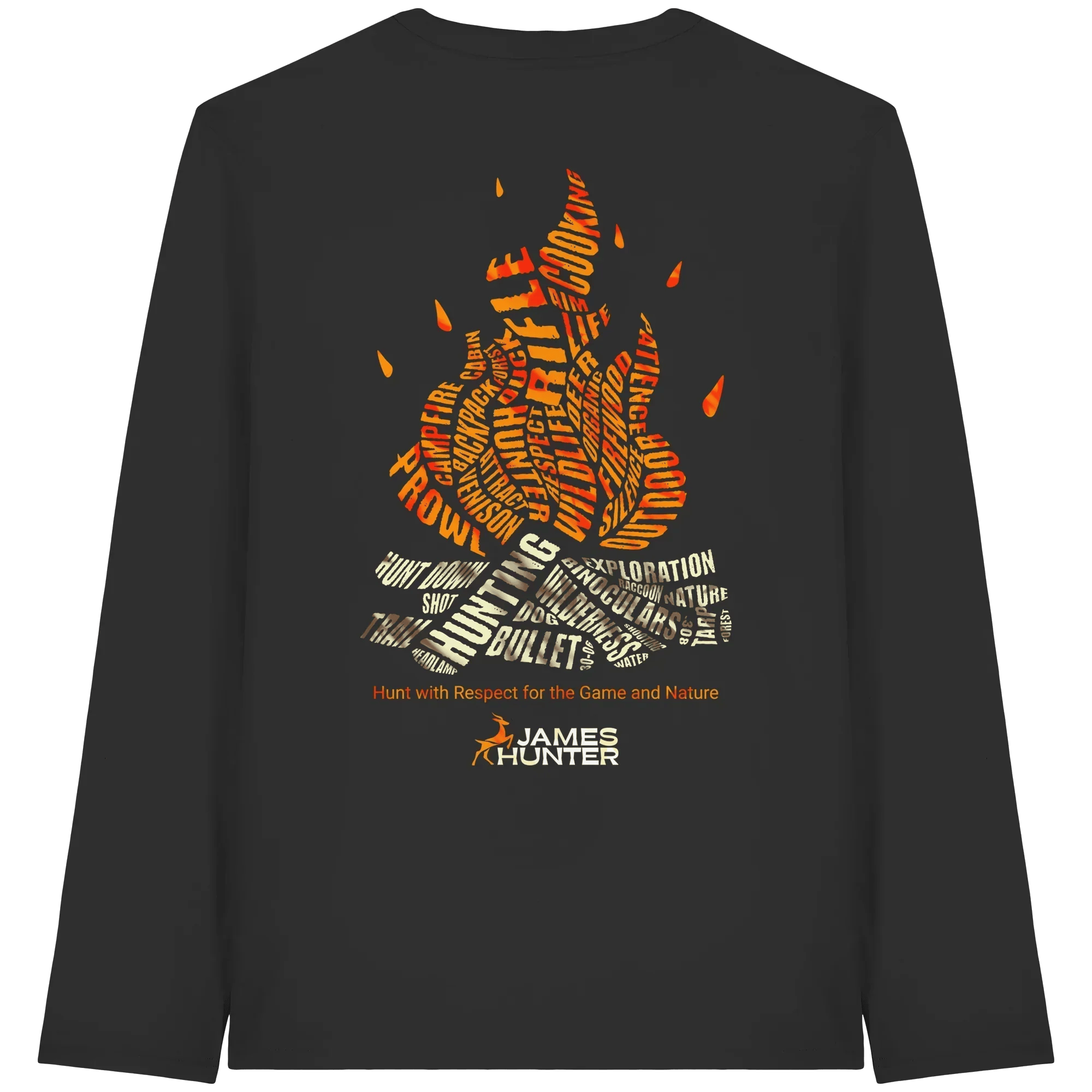 Fire & Words - Organic Longsleeve T-Shirt - James Hunter - Nature and Beyond