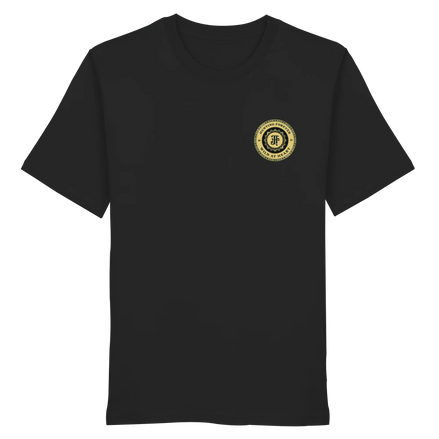 James Hunter - Nature and Beyond Unisex-Shirts Black / XS Hunting Forever Badge Green/Yellow - Organic Shirt