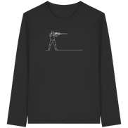 James Hunter - Nature and Beyond Unisex-Shirts Black / XS Minimalist Hunter with Rifle - Organic Longsleeve T-Shirt