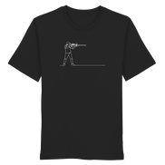 James Hunter - Nature and Beyond Unisex-Shirts Black / XS Minimalist Hunter with Rifle - Organic Shirt