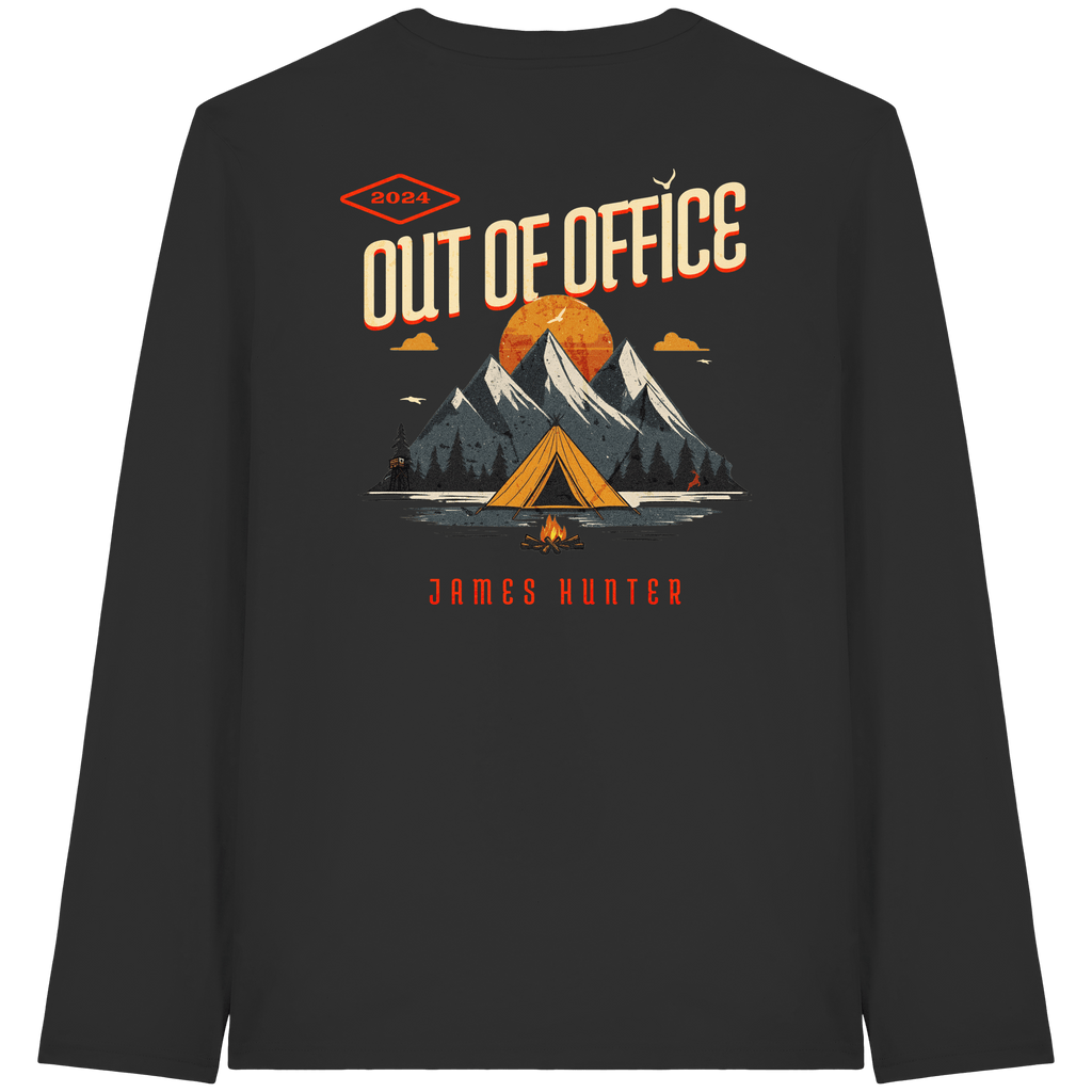 James Hunter - Nature and Beyond Unisex-Shirts Black / XS Out of Office - Organic Longsleeve T-Shirt