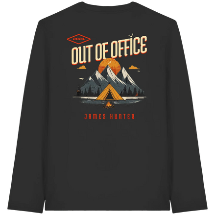James Hunter - Nature and Beyond Unisex-Shirts Black / XS Out of Office - Organic Longsleeve T-Shirt