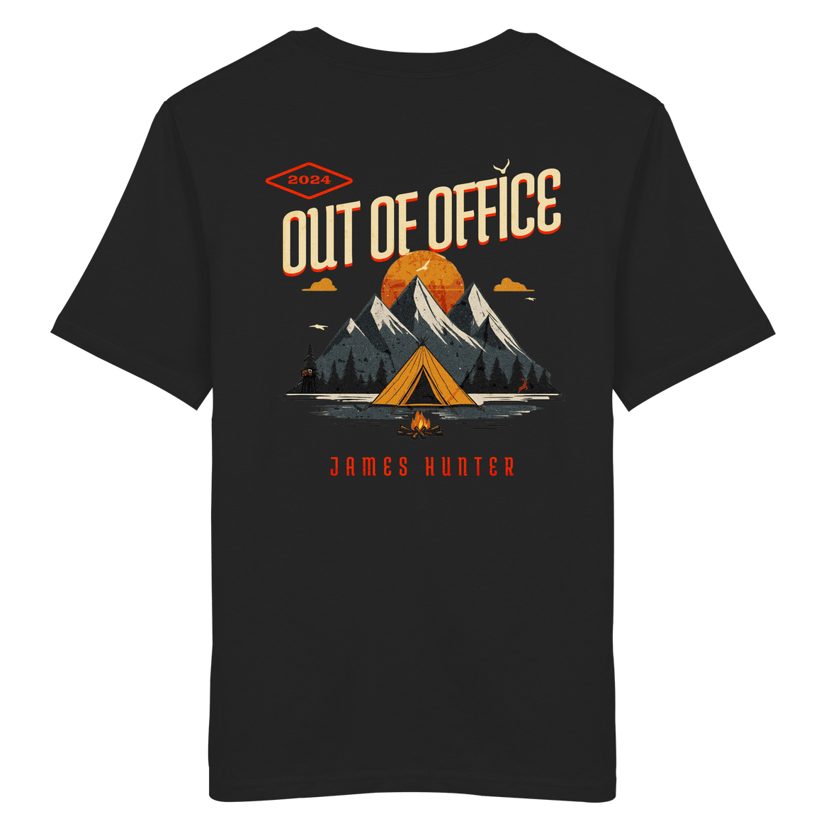James Hunter - Nature and Beyond Unisex-Shirts Black / XS Out of Office - Organic Shirt