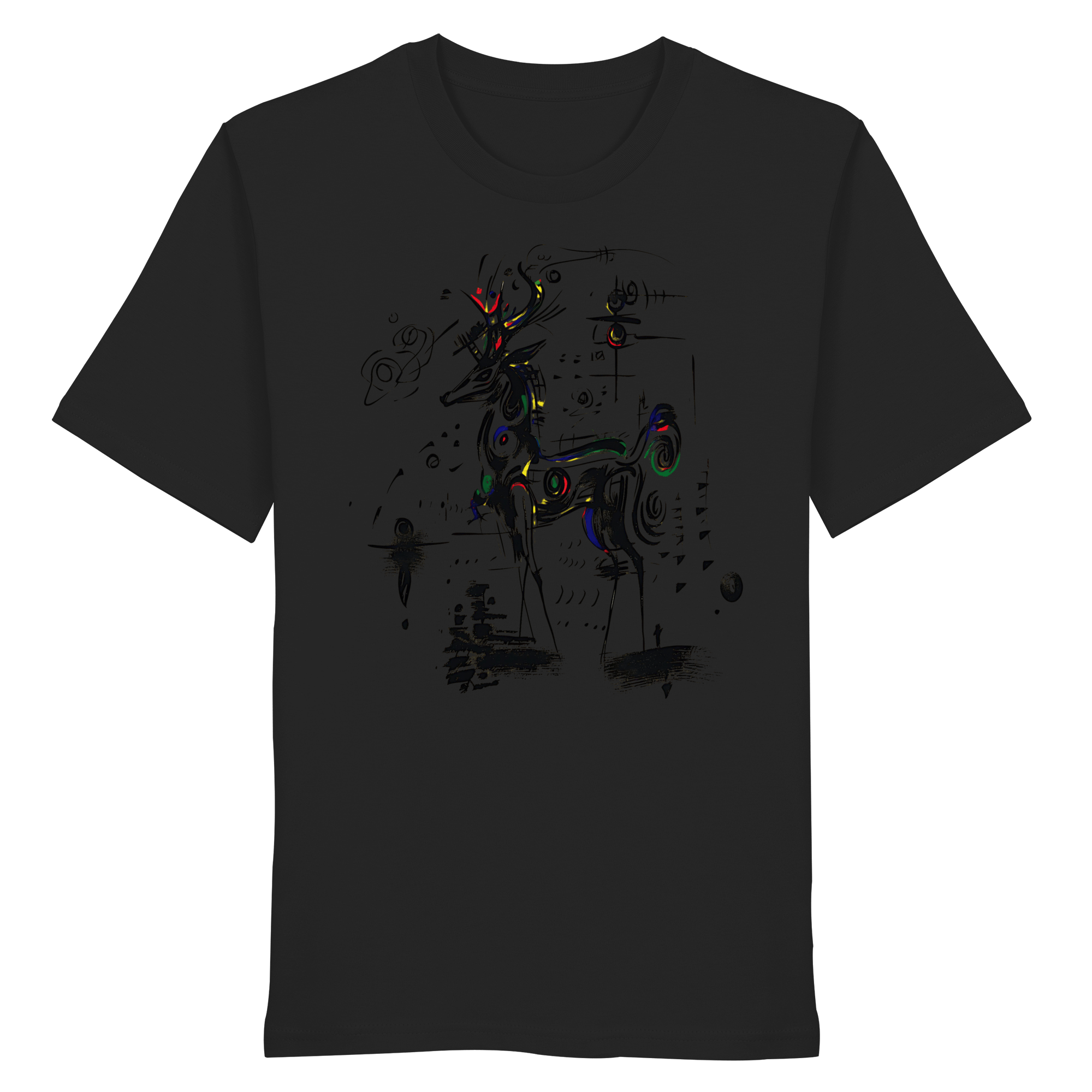 James Hunter - Nature and Beyond Unisex-Shirts Black / XS Shadow Stag — Art Collection Organic T-Shirt No. 6 - Organic Shirt