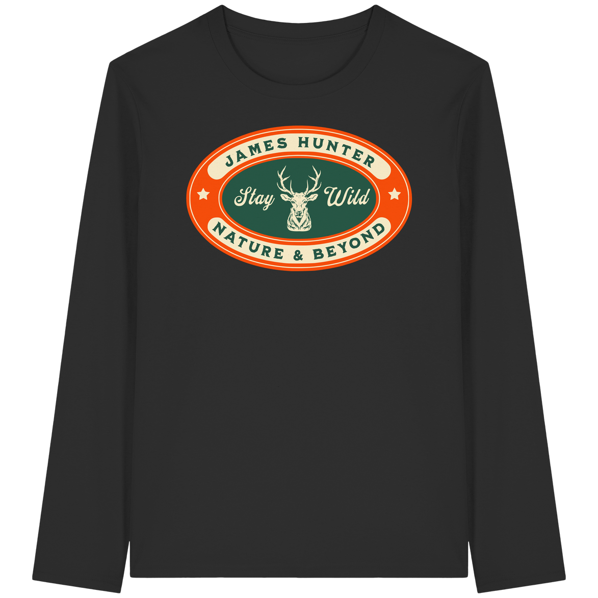 James Hunter - Nature and Beyond Unisex-Shirts Black / XS Stay Wild - Organic Longsleeve T-Shirt
