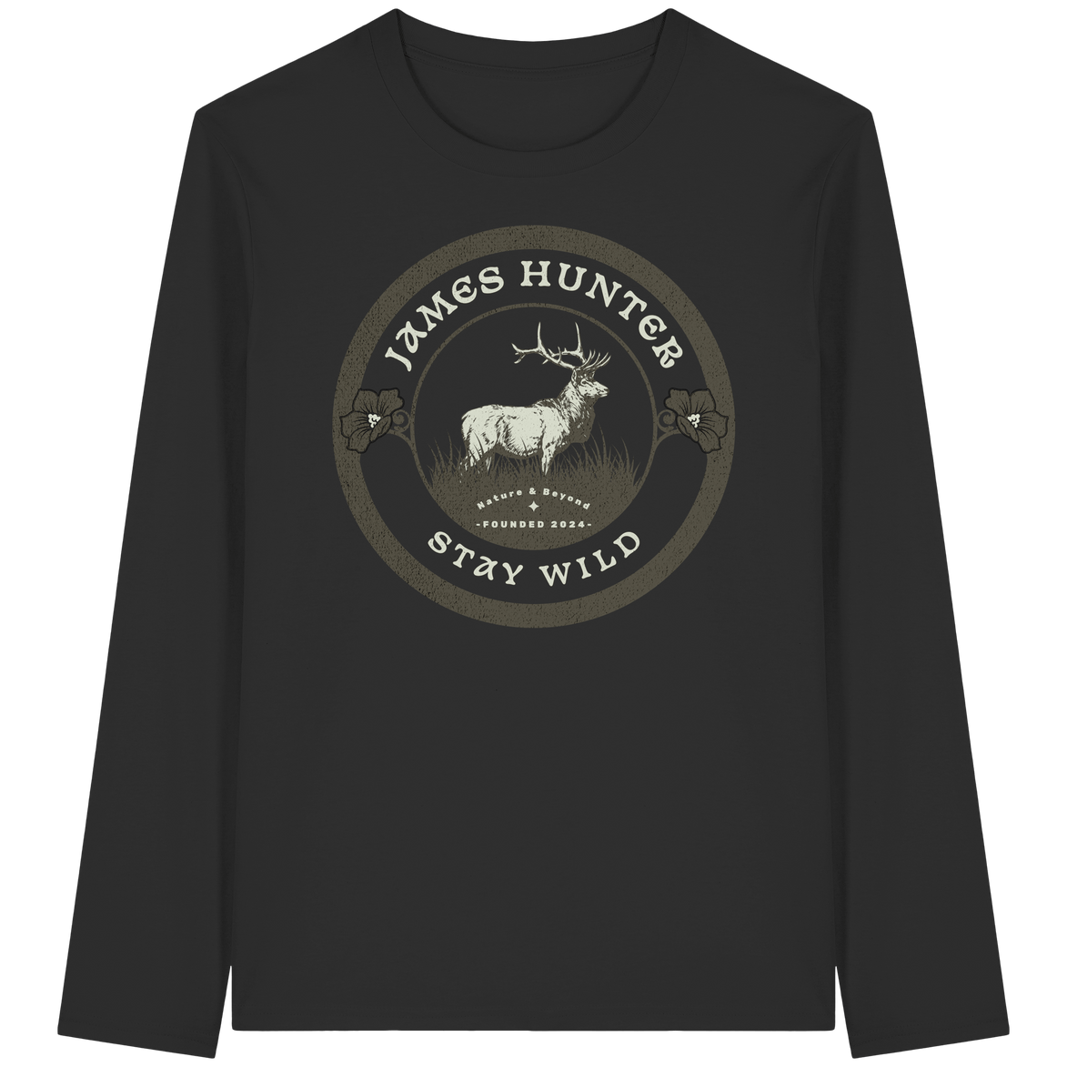 James Hunter - Nature and Beyond Unisex-Shirts Black / XS Stay Wild  - Organic Longsleeve T-Shirt