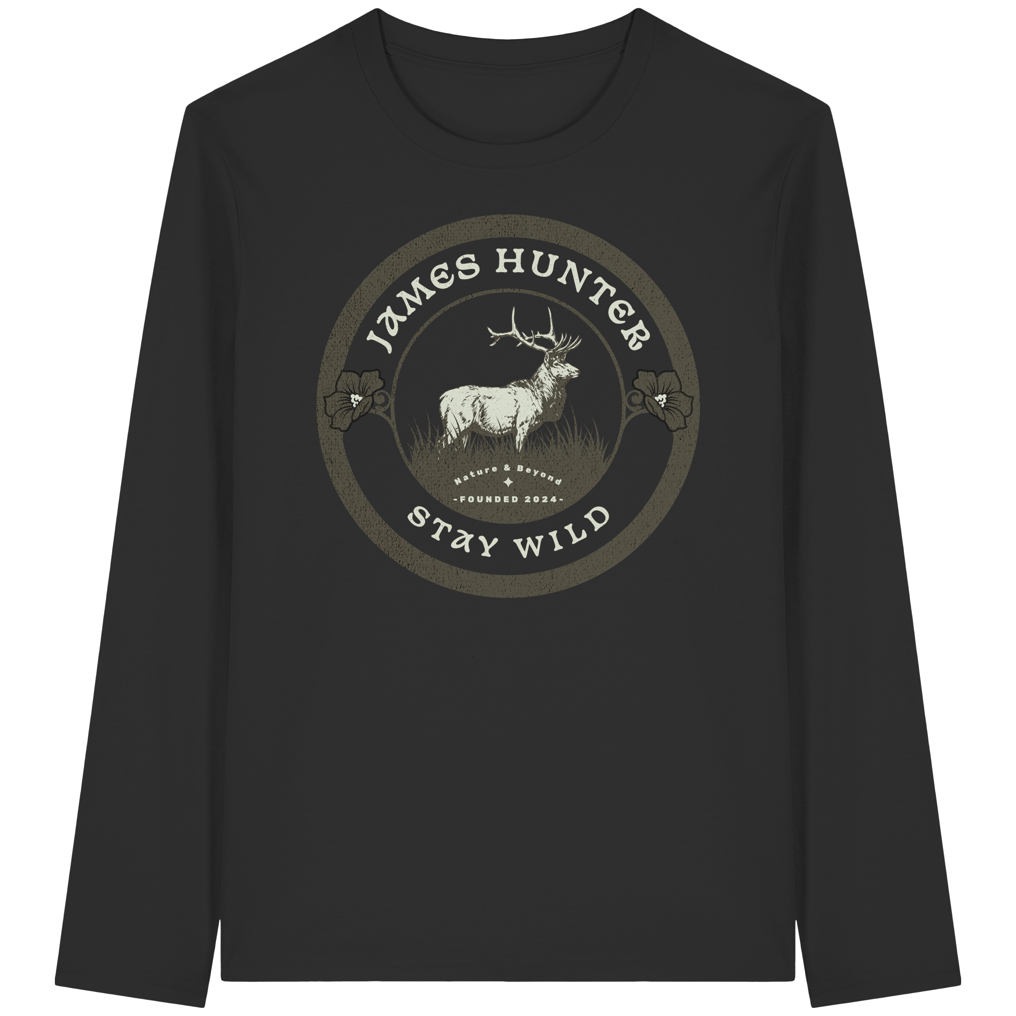James Hunter - Nature and Beyond Unisex-Shirts Black / XS Stay Wild  - Organic Longsleeve T-Shirt