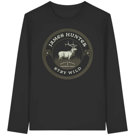 James Hunter - Nature and Beyond Unisex-Shirts Black / XS Stay Wild  - Organic Longsleeve T-Shirt