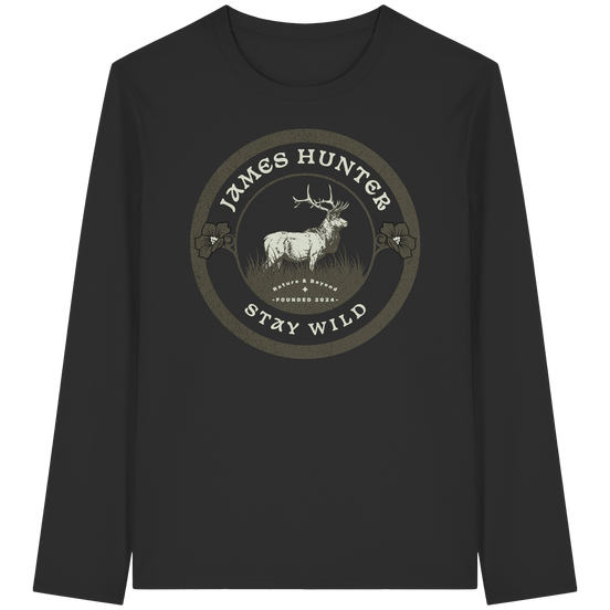 James Hunter - Nature and Beyond Unisex-Shirts Black / XS Stay Wild  - Organic Longsleeve T-Shirt