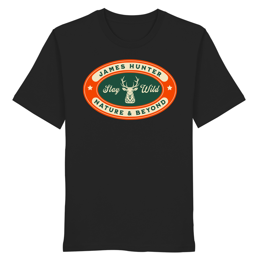 James Hunter - Nature and Beyond Unisex-Shirts Black / XS Stay Wild - Organic Shirt