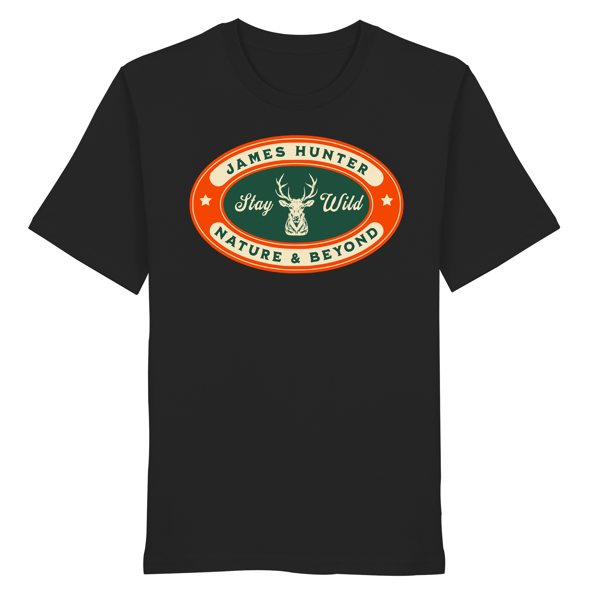 James Hunter - Nature and Beyond Unisex-Shirts Black / XS Stay Wild - Organic Shirt