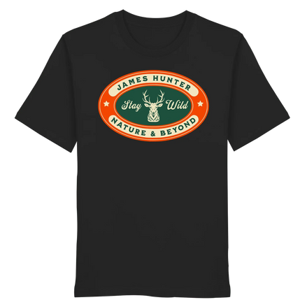 James Hunter - Nature and Beyond Unisex-Shirts Black / XS Stay Wild - Organic Shirt