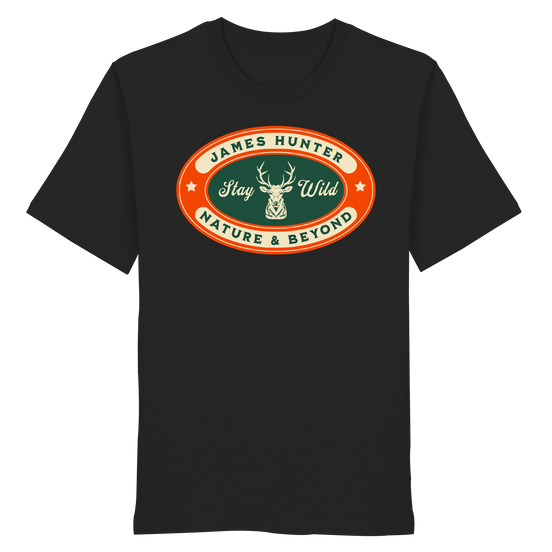 James Hunter - Nature and Beyond Unisex-Shirts Black / XS Stay Wild - Organic Shirt