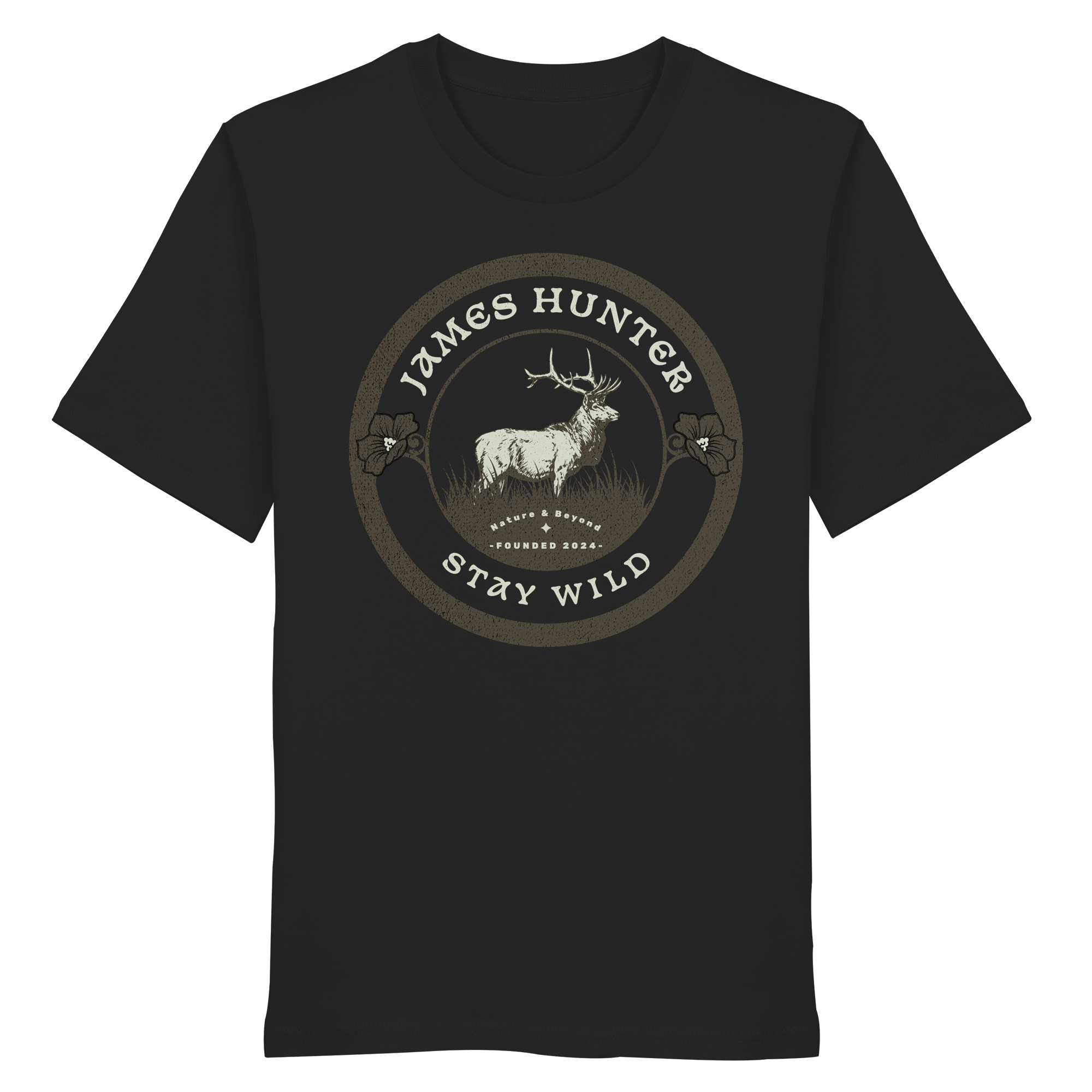 James Hunter - Nature and Beyond Unisex-Shirts Black / XS Stay Wild  - Organic Shirt