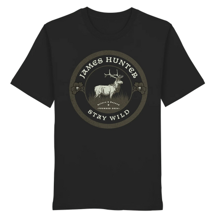James Hunter - Nature and Beyond Unisex-Shirts Black / XS Stay Wild  - Organic Shirt