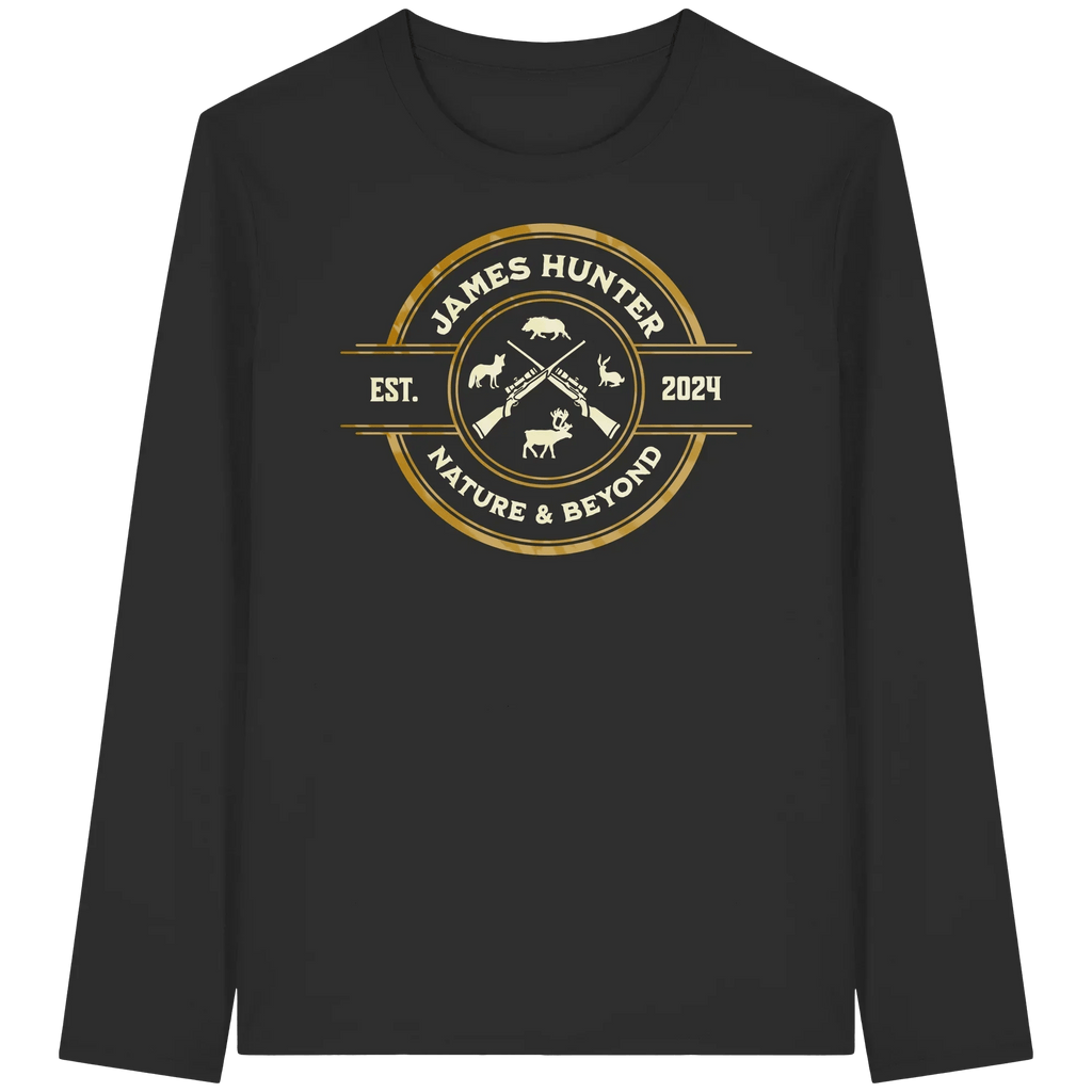 James Hunter - Nature and Beyond Unisex-Shirts Black / XS The Hunter’s Emblem – James Hunter Original - Organic Longsleeve T-Shirt