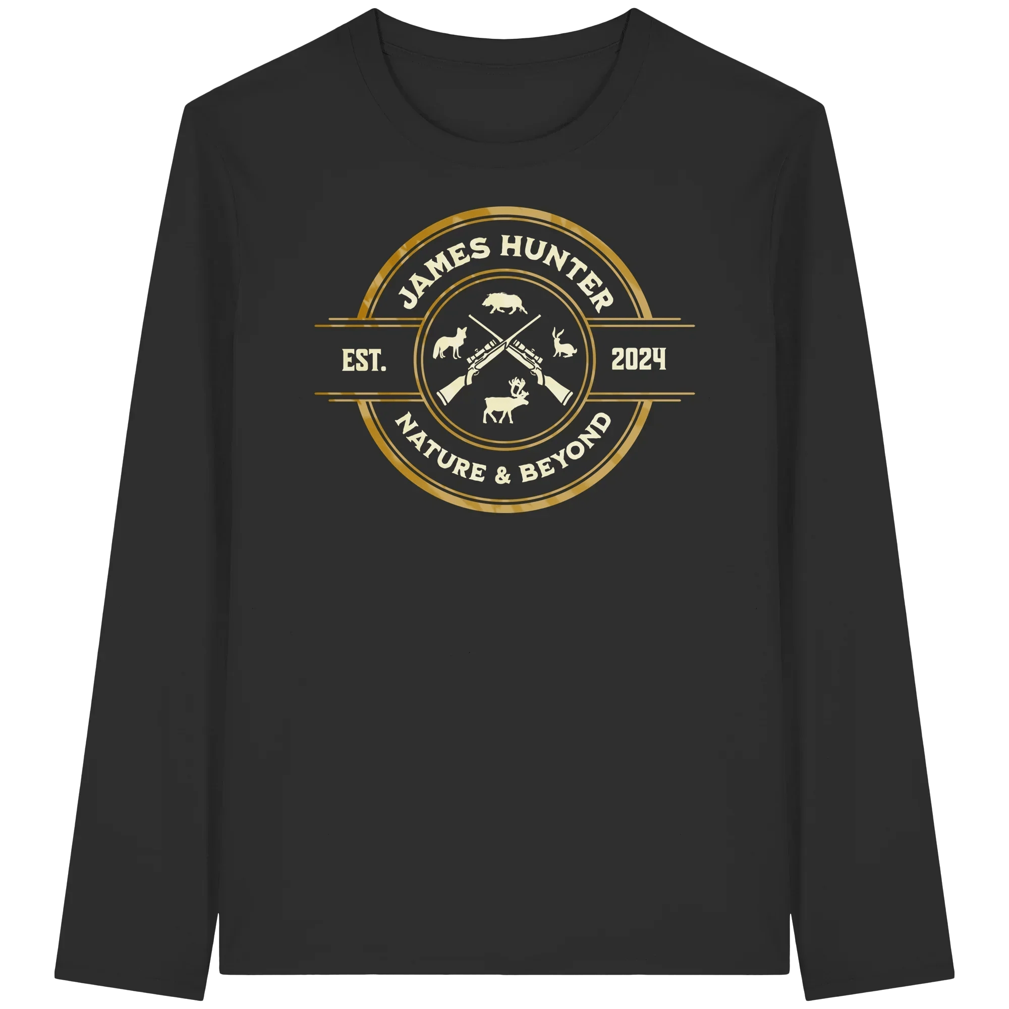 James Hunter - Nature and Beyond Unisex-Shirts Black / XS The Hunter’s Emblem – James Hunter Original - Organic Longsleeve T-Shirt