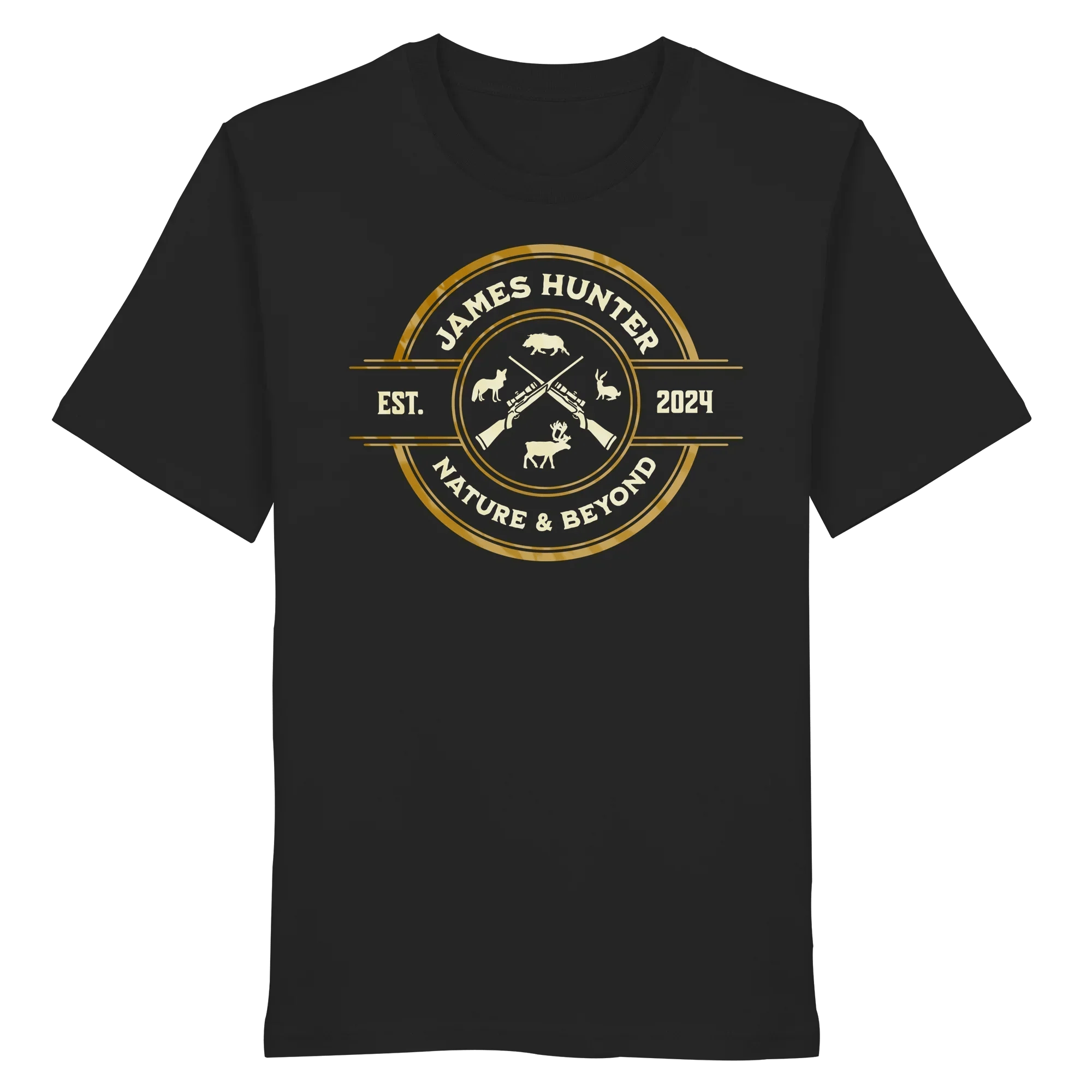 James Hunter - Nature and Beyond Unisex-Shirts Black / XS The Hunter’s Emblem – James Hunter Original - Organic Shirt