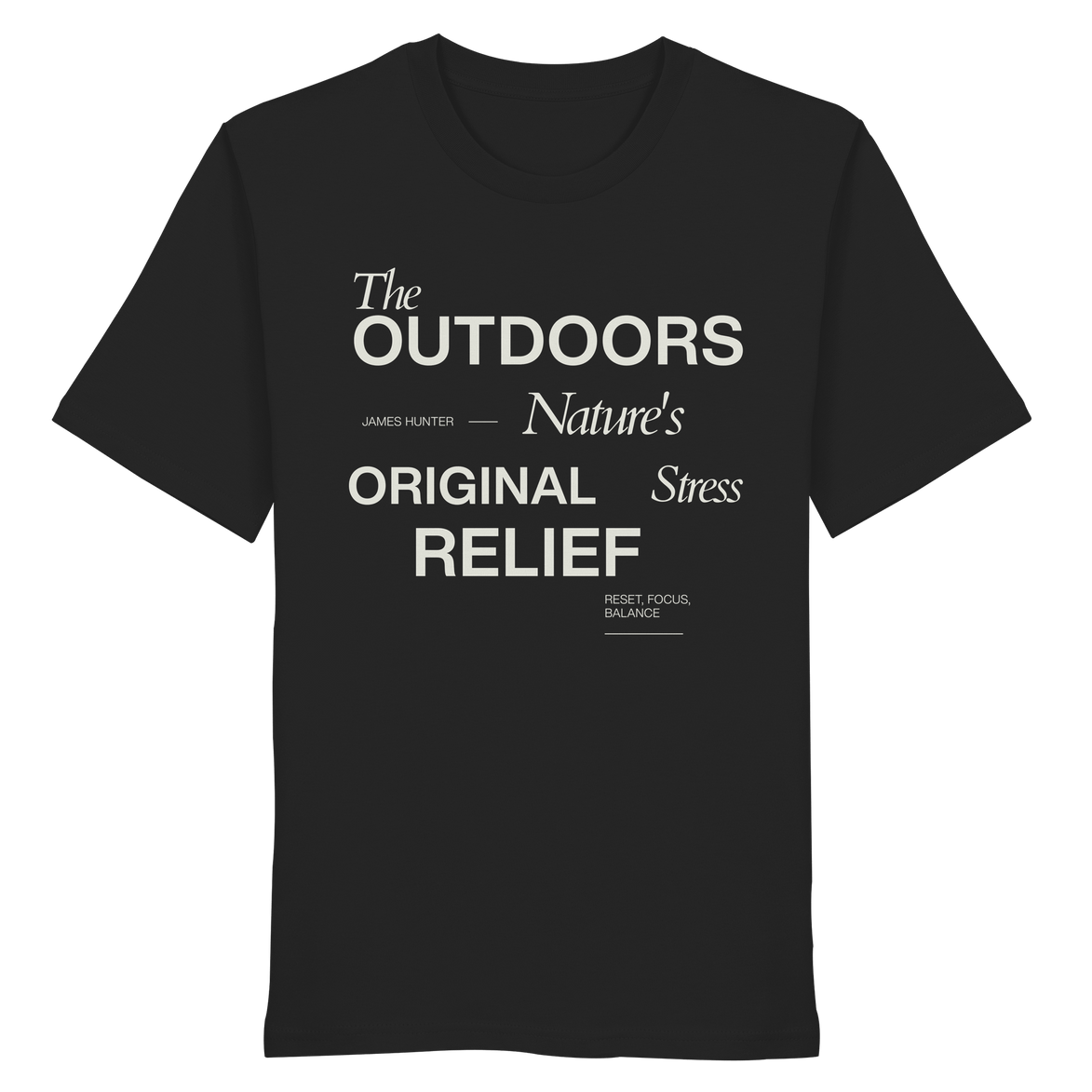 James Hunter - Nature and Beyond Unisex-Shirts Black / XS The Outdoors - Nature's Original Stress Relief - Organic Shirt