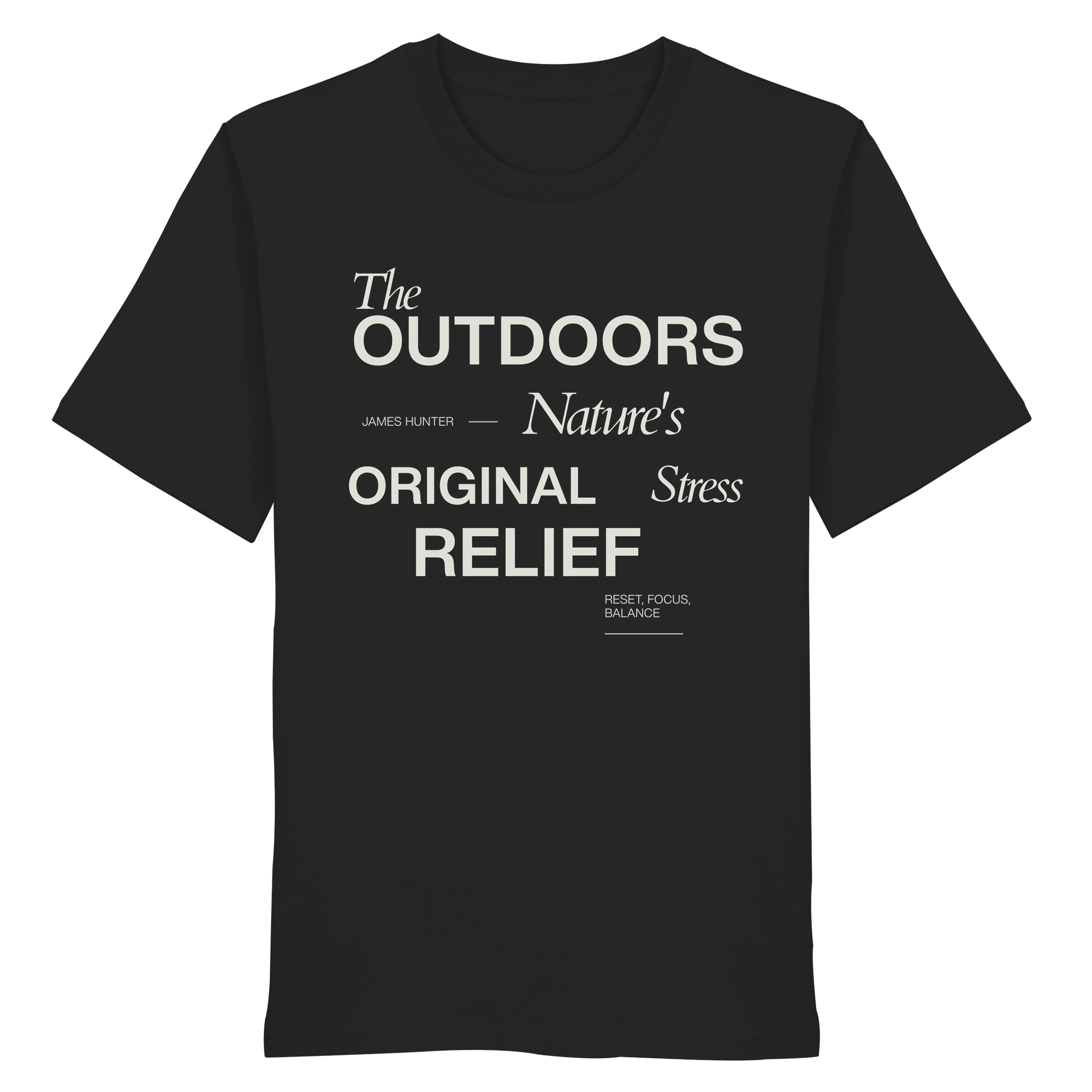 James Hunter - Nature and Beyond Unisex-Shirts Black / XS The Outdoors - Nature's Original Stress Relief - Organic Shirt