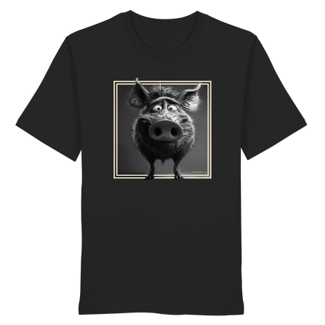James Hunter - Nature and Beyond Unisex-Shirts Black / XS The Stare-Down — Wild Boar Organic T-Shirt 1.0 - Organic Shirt