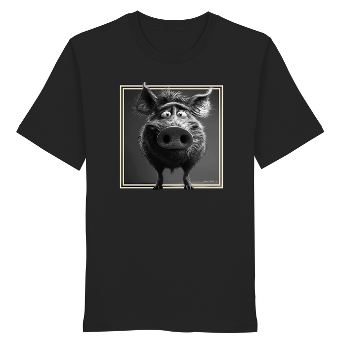 James Hunter - Nature and Beyond Unisex-Shirts Black / XS The Stare-Down — Wild Boar Organic T-Shirt 1.0 - Organic Shirt