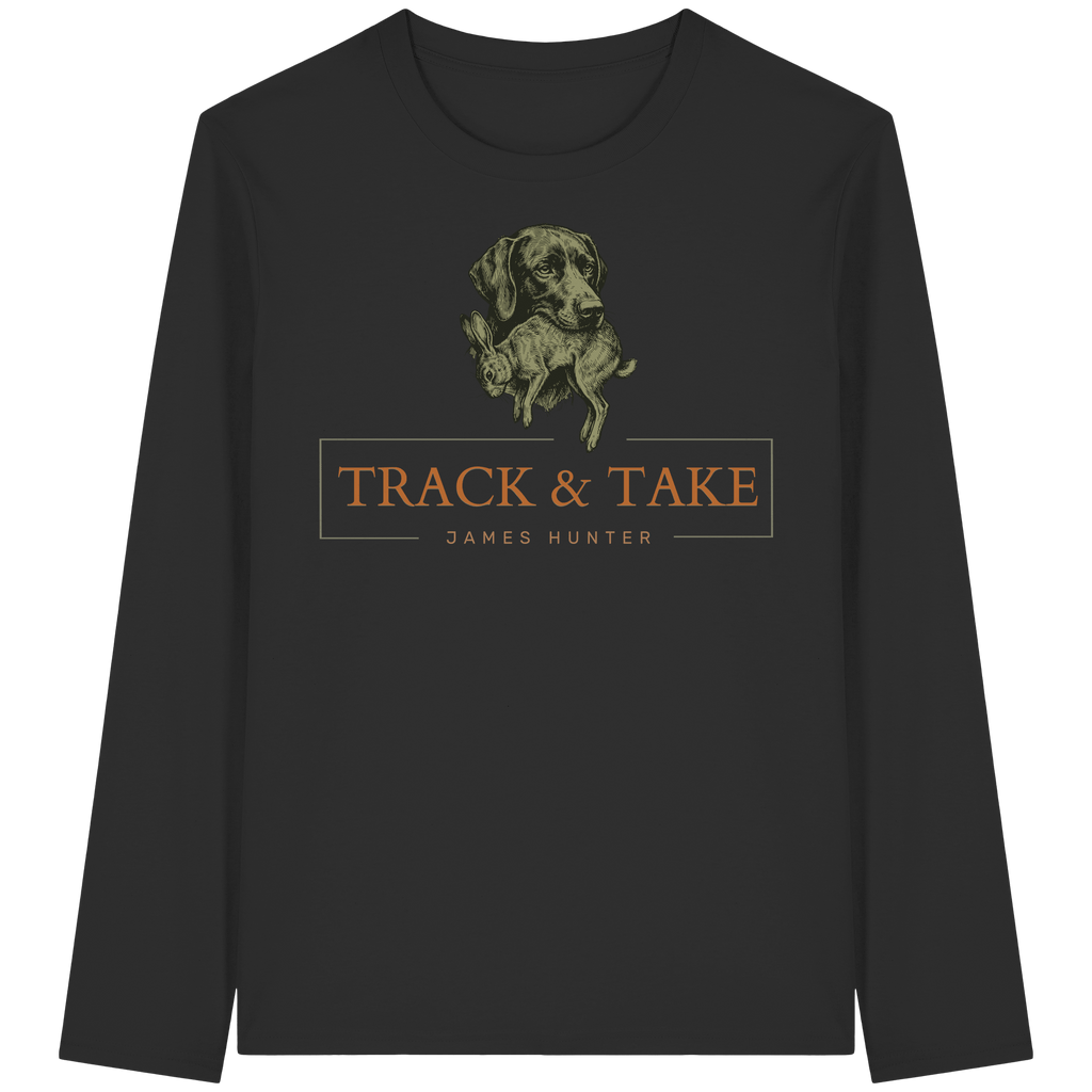 James Hunter - Nature and Beyond Unisex-Shirts Black / XS Track & Take - Organic Longsleeve T-Shirt
