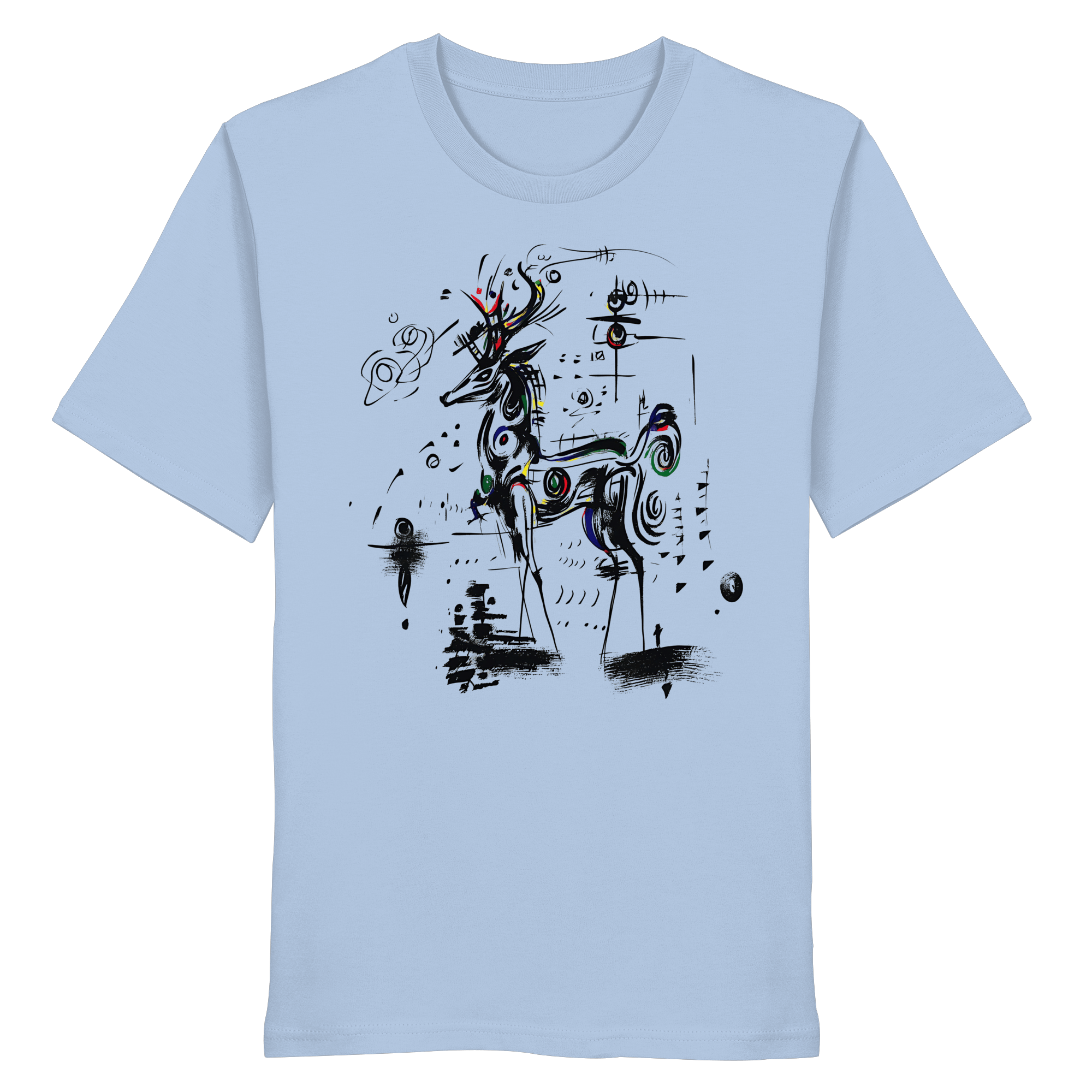 James Hunter - Nature and Beyond Unisex-Shirts Blue Soul / XS Shadow Stag — Art Collection Organic T-Shirt No. 6 - Organic Shirt