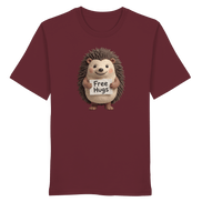 James Hunter - Nature and Beyond Unisex-Shirts Burgundy / XS Free Hugs - Organic Shirt