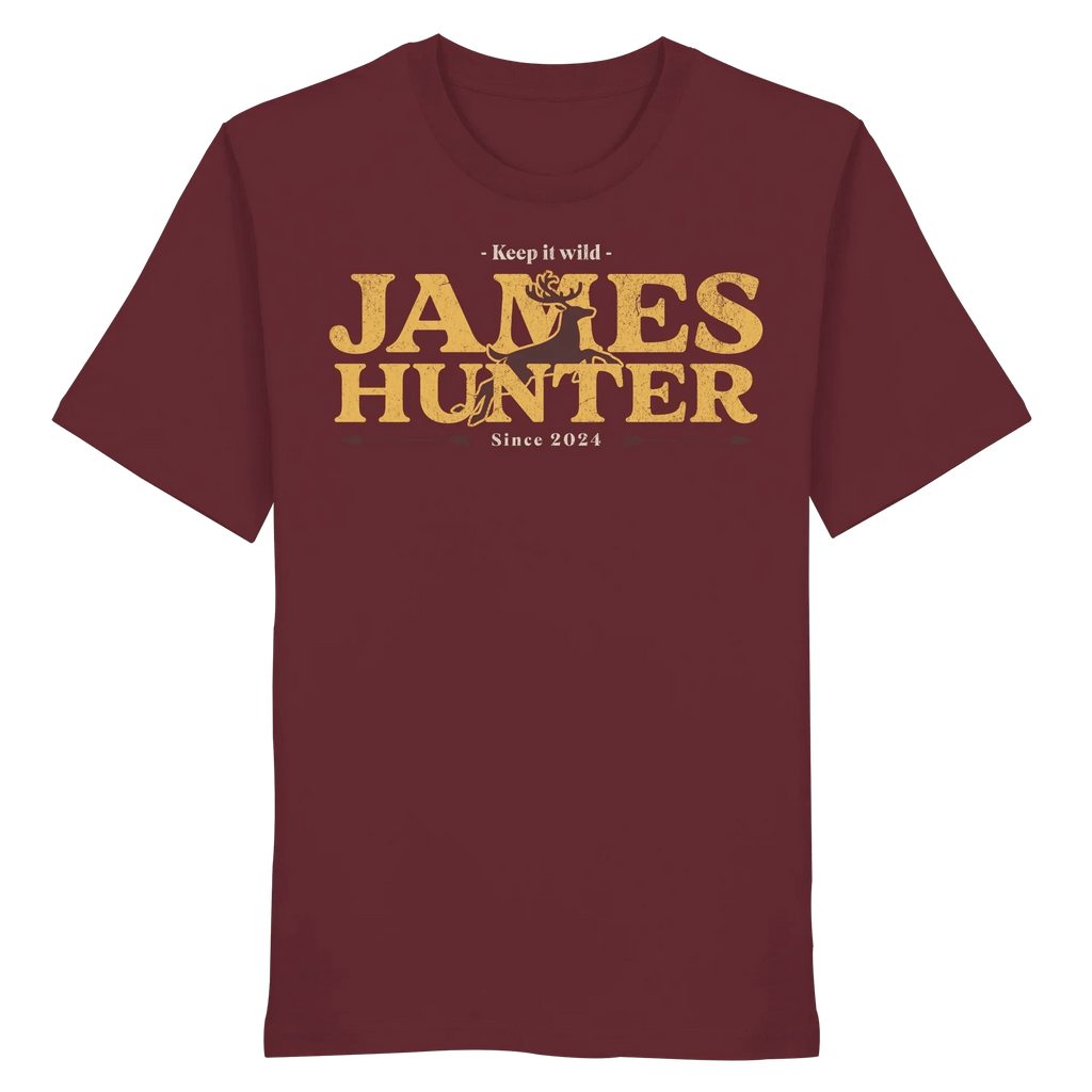 James Hunter - Nature and Beyond Unisex-Shirts Burgundy / XS Keep It Wild  - Organic Shirt