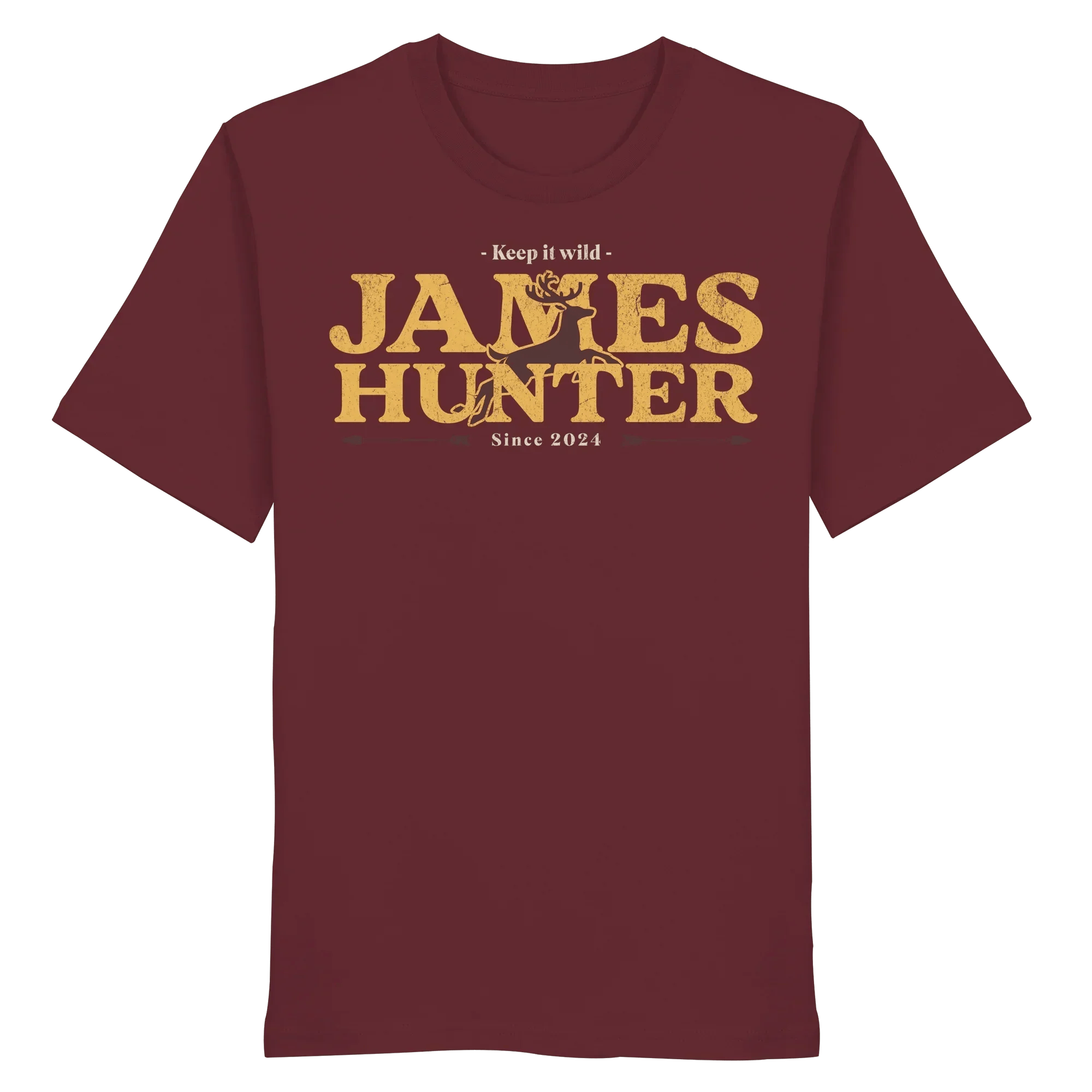 James Hunter - Nature and Beyond Unisex-Shirts Burgundy / XS Keep It Wild  - Organic Shirt