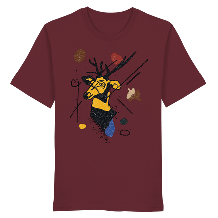 James Hunter - Nature and Beyond Unisex-Shirts Burgundy / XS The Stag — Art Collection No.2 - Organic Shirt