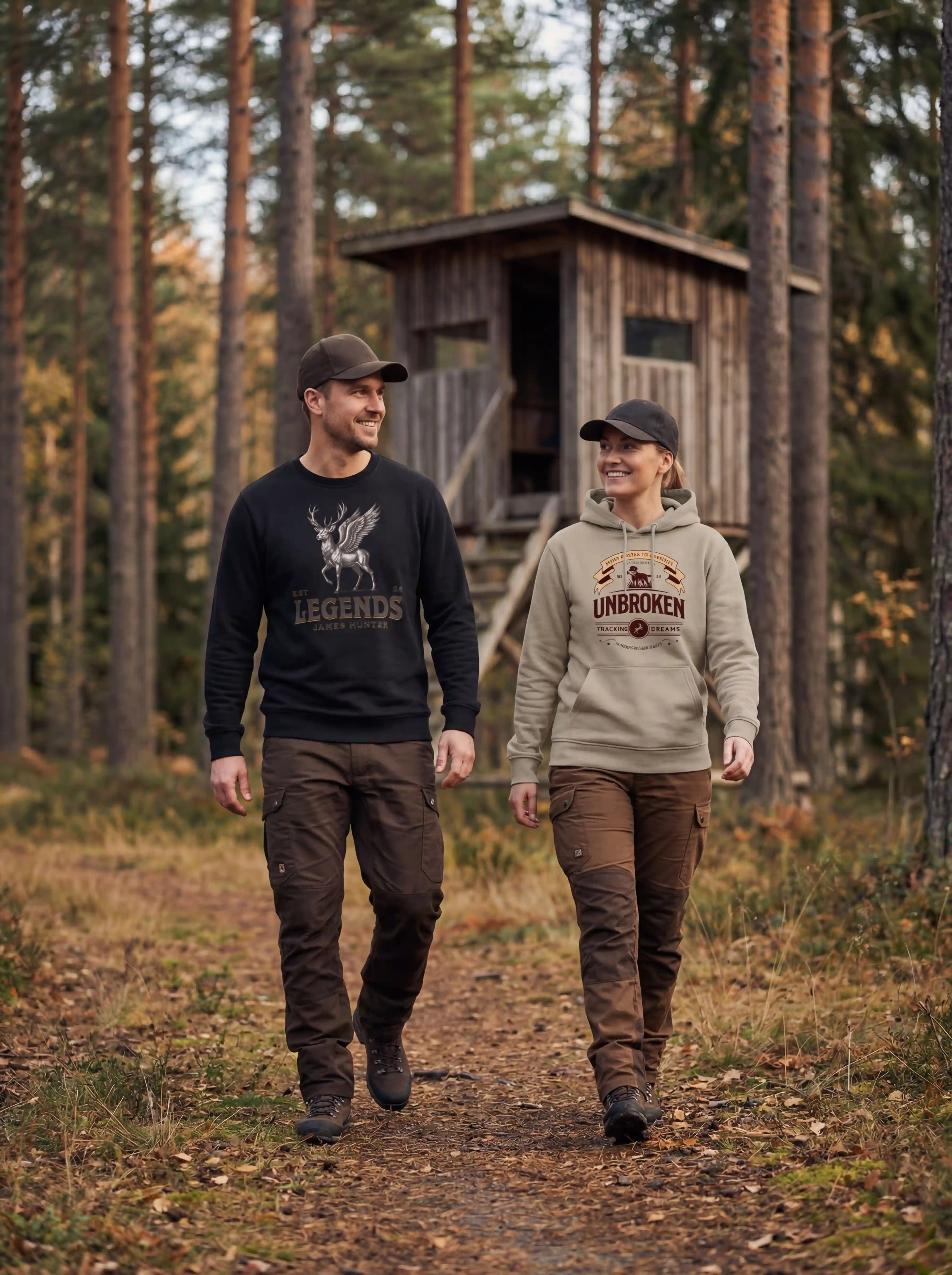 James Hunter - Nature and Beyond Unisex-Shirts Deer Legends - Organic Longsleeve T-Shirt