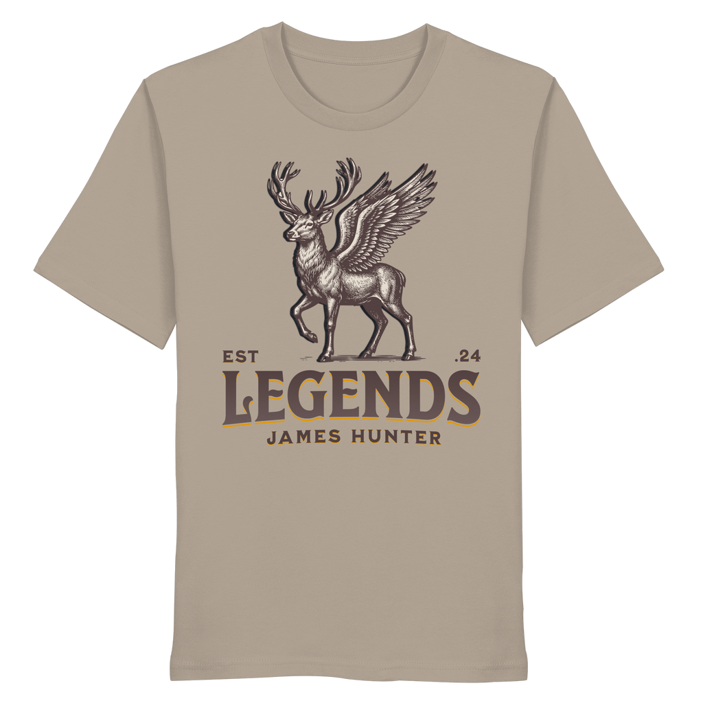 James Hunter - Nature and Beyond Unisex-Shirts Desert Dust / XS Deer Legends - Organic Shirt