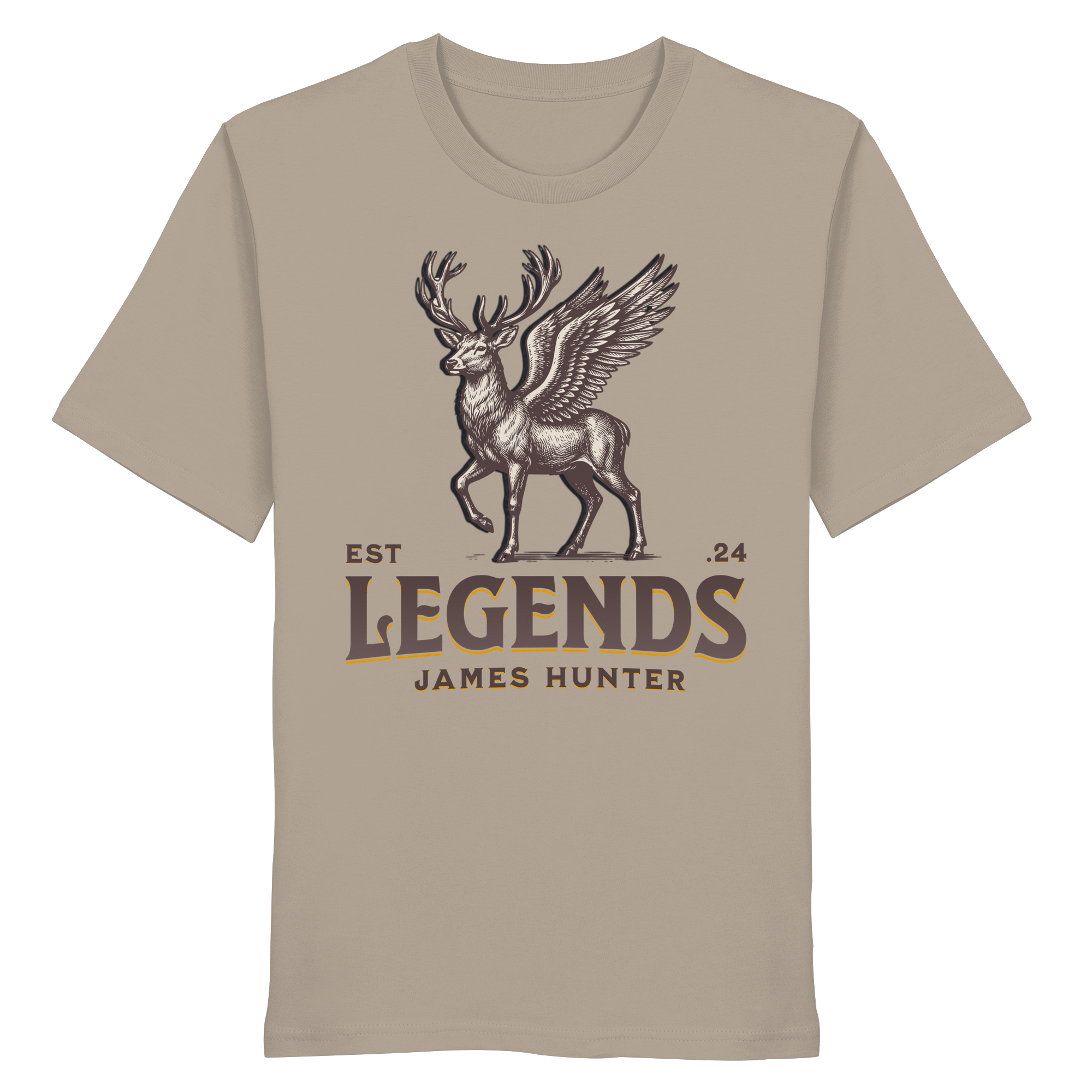 James Hunter - Nature and Beyond Unisex-Shirts Desert Dust / XS Deer Legends - Organic Shirt