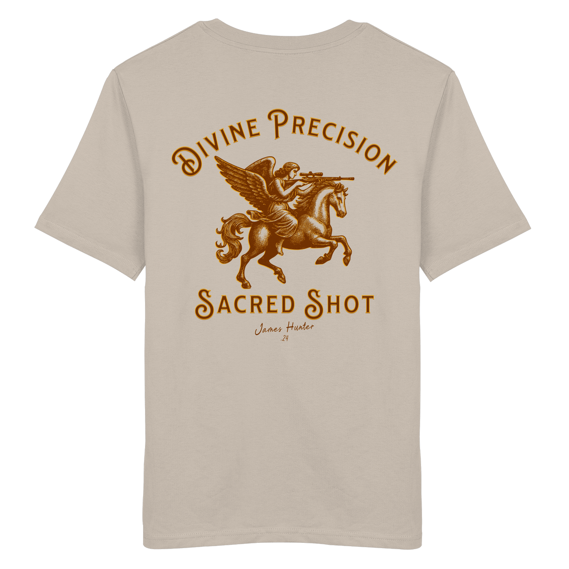 James Hunter - Nature and Beyond Unisex-Shirts Desert Dust / XS Divine Precision - Sacred Shot - Organic Shirt