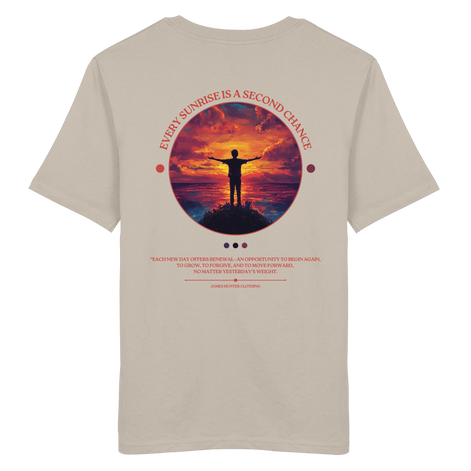 James Hunter - Nature and Beyond Unisex-Shirts Desert Dust / XS Every Sunrise Is A Second Chance - Organic Shirt