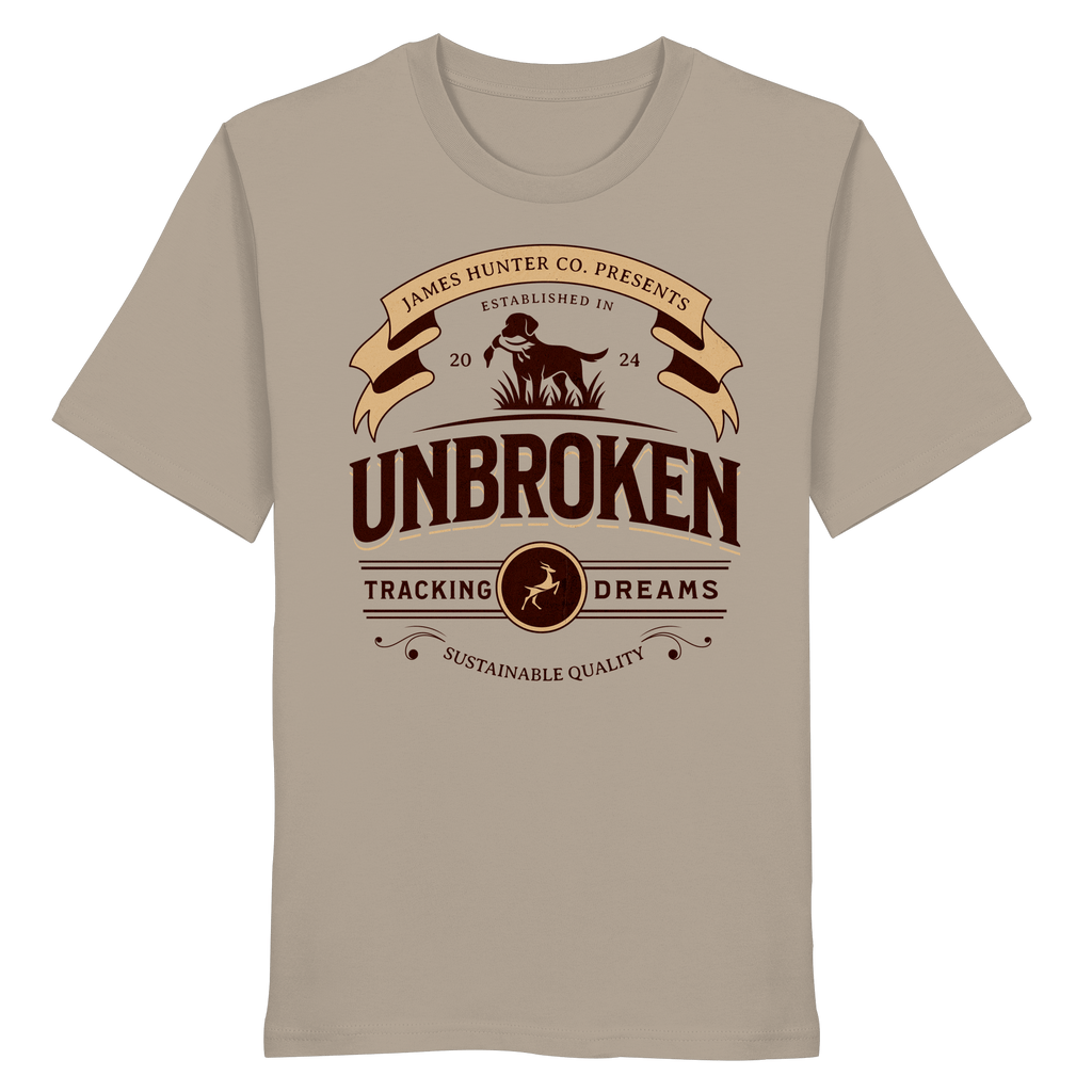 James Hunter - Nature and Beyond Unisex-Shirts Desert Dust / XS J. H. Unbroken - Tracking Dreams - Organic Shirt