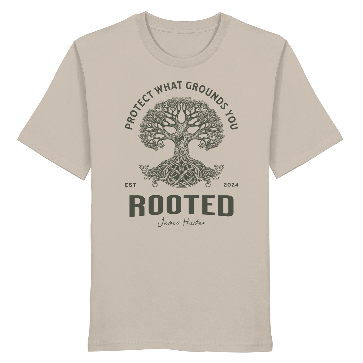 James Hunter - Nature and Beyond Unisex-Shirts Desert Dust / XS "ROOTED – Protect What Grounds You"