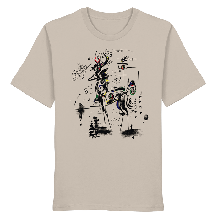 James Hunter - Nature and Beyond Unisex-Shirts Desert Dust / XS Shadow Stag — Art Collection Organic T-Shirt No. 6 - Organic Shirt